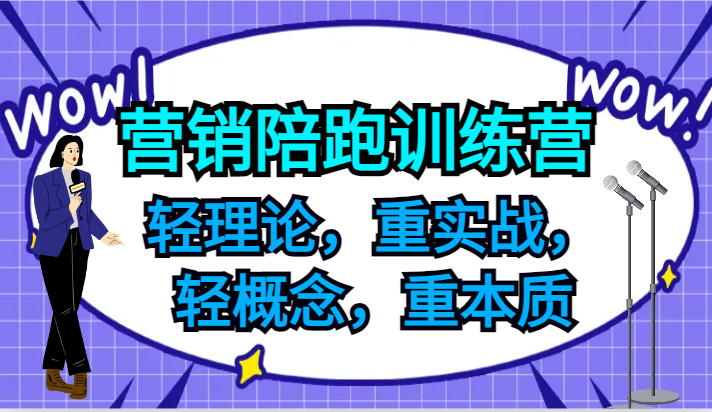 营销陪跑训练营，轻理论，重实战，轻概念，重本质，适合中小企业和初创企业的老板-枫客网创