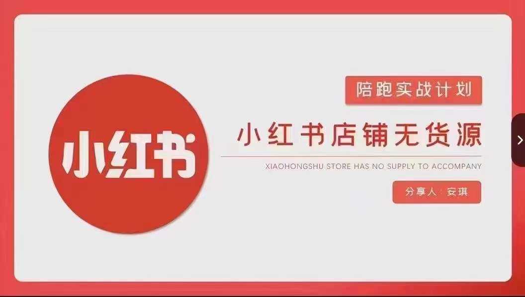 安琪-小红书店铺无货源实战，开店到售后全流程操作-枫客网创