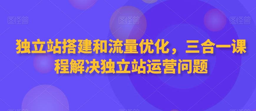 独立站搭建和流量优化，三合一课程解决独立站运营问题-枫客网创