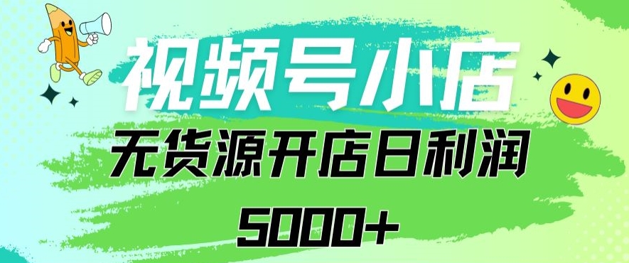 视频号无货源小店从0到1日订单量千单以上纯利润稳稳5000+-枫客网创