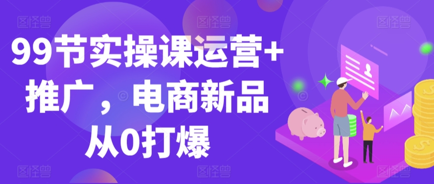 99节实操课运营+推广，电商新品从0打爆-枫客网创