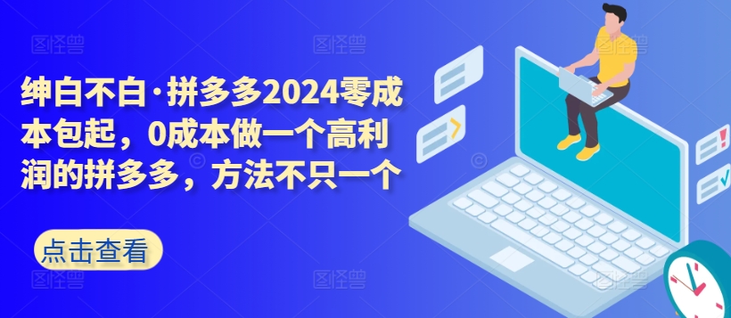 拼多多2024零成本包起，0成本做一个高利润的拼多多，方法不只一个-枫客网创