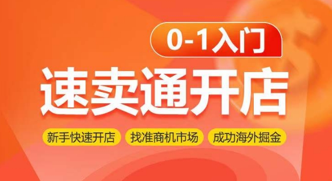 速卖通开店0-1入门，新手快速开店 找准商机市场 成功海外掘金-枫客网创