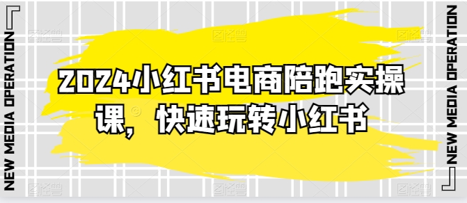 2024小红书电商陪跑实操课，快速玩转小红书，超过20节精细化课程-枫客网创