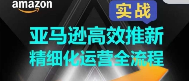 亚马逊高效推新精细化运营全流程，全方位、快速拉升产品排名和销量!-枫客网创