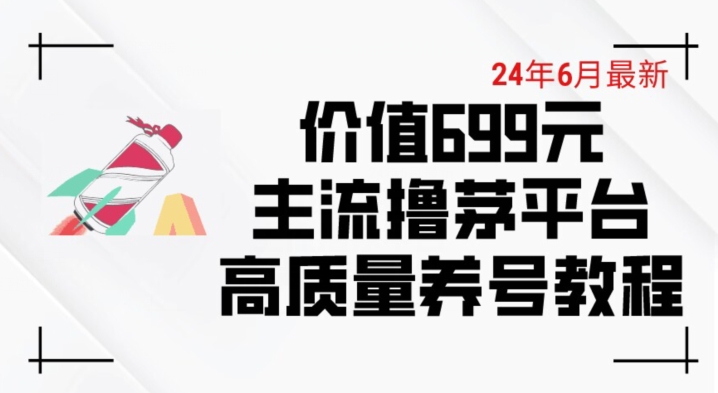 6月最新价值699的主流撸茅台平台精品养号下车攻略-枫客网创