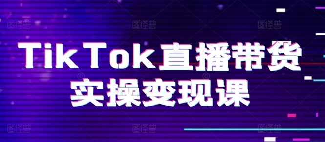 TikTok直播带货实操变现课：系统起号、科学复盘、变现链路、直播配置、小店操作流程、团队搭建等。-枫客网创