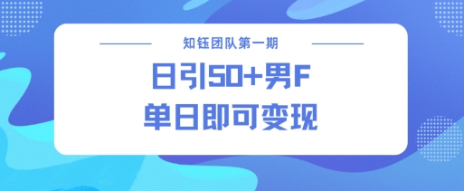 男粉引流新方法不违规，当日即可变现-枫客网创