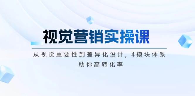 视觉营销实操课, 从视觉重要性到差异化设计, 4模块体系, 助你高转化率-枫客网创