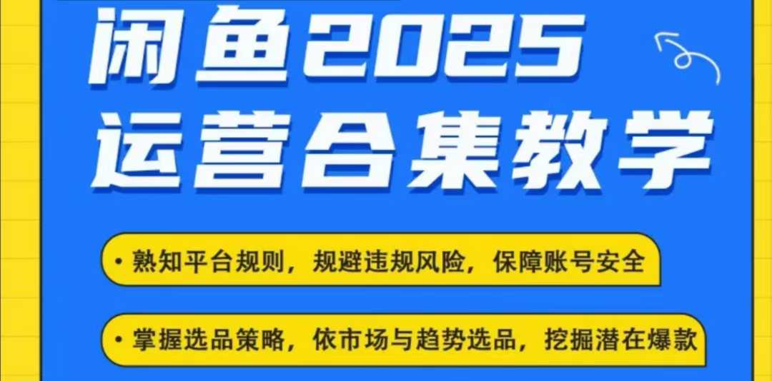 2025闲鱼电商运营全集，2025最新咸鱼玩法-枫客网创