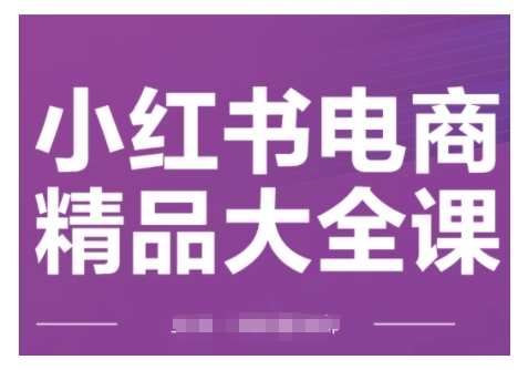 小红书电商精品大全课，快速掌握小红书运营技巧，实现精准引流与爆单目标，轻松玩转小红书电商(更新2月)-枫客网创