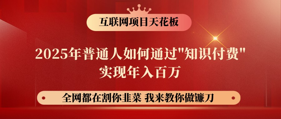 网创项目终点站-镰刀训练营超级IP合伙人，25年普通人如何通过“知识付费”年入百万-枫客网创