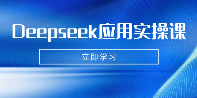 Deepseek应用实操课：AI制作数字妈妈、写真、短视频，辅导作业，PPT制作等-枫客网创