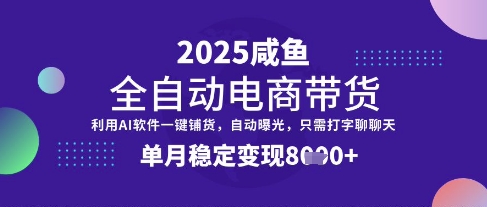 全网首发【闲鱼全自动电商带货】三年磨一剑，一朝露锋芒，单月稳定变现8k+【揭秘】-枫客网创