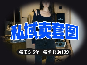 私域卖套图每天3-5单，每单利润99-枫客网创